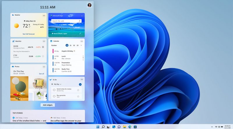 Windows 11, widget di terze parti in arrivo: Microsoft sta preparando la feature