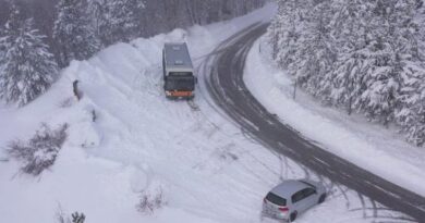 Abbondanti nevicate in Abruzzo e Molise, le immagini dal drone