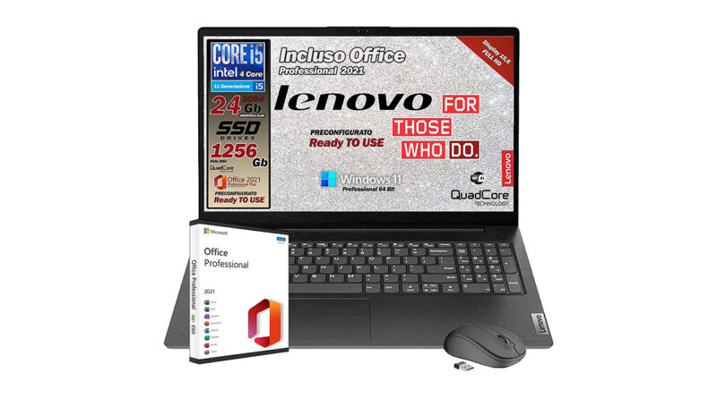 Scende a 599€ il portatile Lenovo con display FHD da 15,6, CPU Ryzen 5-5500U, 16 GB di RAM e 1256 GB di storage