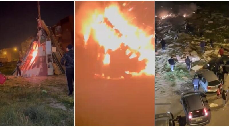 Taranto, esplode una catasta di legno durante i festeggiamenti di San Giuseppe: almeno 5 feriti, anche bambini