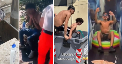 Cassonetti come piscine, docce in piazza e ambulanze come taxi: tutte le provocazioni dei giovani stranieri in Italia