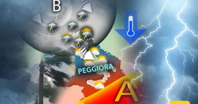 Il Ciclone Circe sull’Italia, tre giorni di maltempo da Nord a Sud. Previsti nubifragi violenti