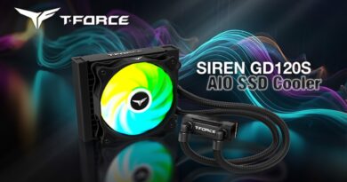 T-Force Siren GD120S: il nuovo dissipatore a liquido AIO dedicato… all’SSD