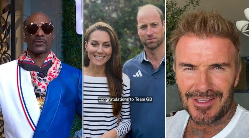 Il Principe e la Principessa del Galles inviano un messaggio al Team GB, insieme a Snoop Dogg e David Beckham