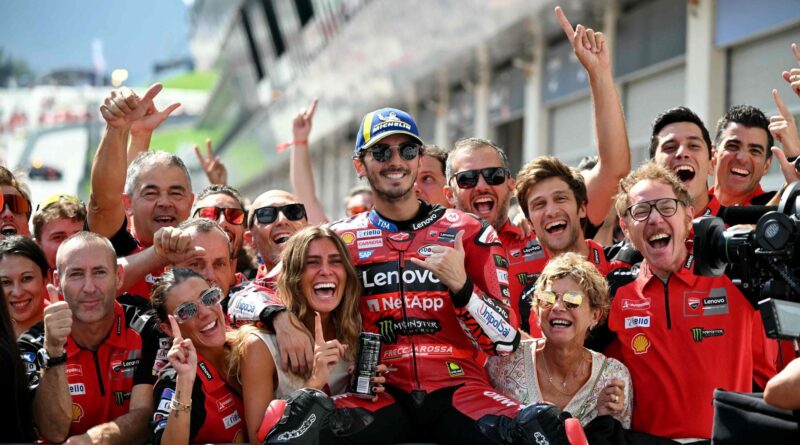 Bagnaia, doppietta in Austria. Pecco batte ancora Martin e torna da solo in vetta al Mondiale