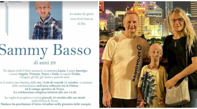 Parla la mamma di Sammy Basso: “I suoi organi sono stati donati alla ricerca, la progeria? Diceva che era il progetto di Dio per lui”. Jovanotti condivide le istruzioni per il funerale