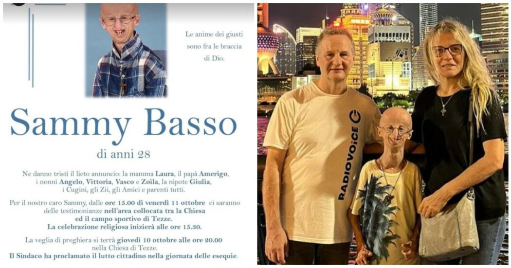 Parla la mamma di Sammy Basso: “I suoi organi sono stati donati alla ricerca, la progeria? Diceva che era il progetto di Dio per lui”. Jovanotti condivide le istruzioni per il funerale