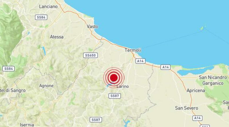 Terremoto in Molise: scossa di magnitudo 4 in provincia di Campobasso