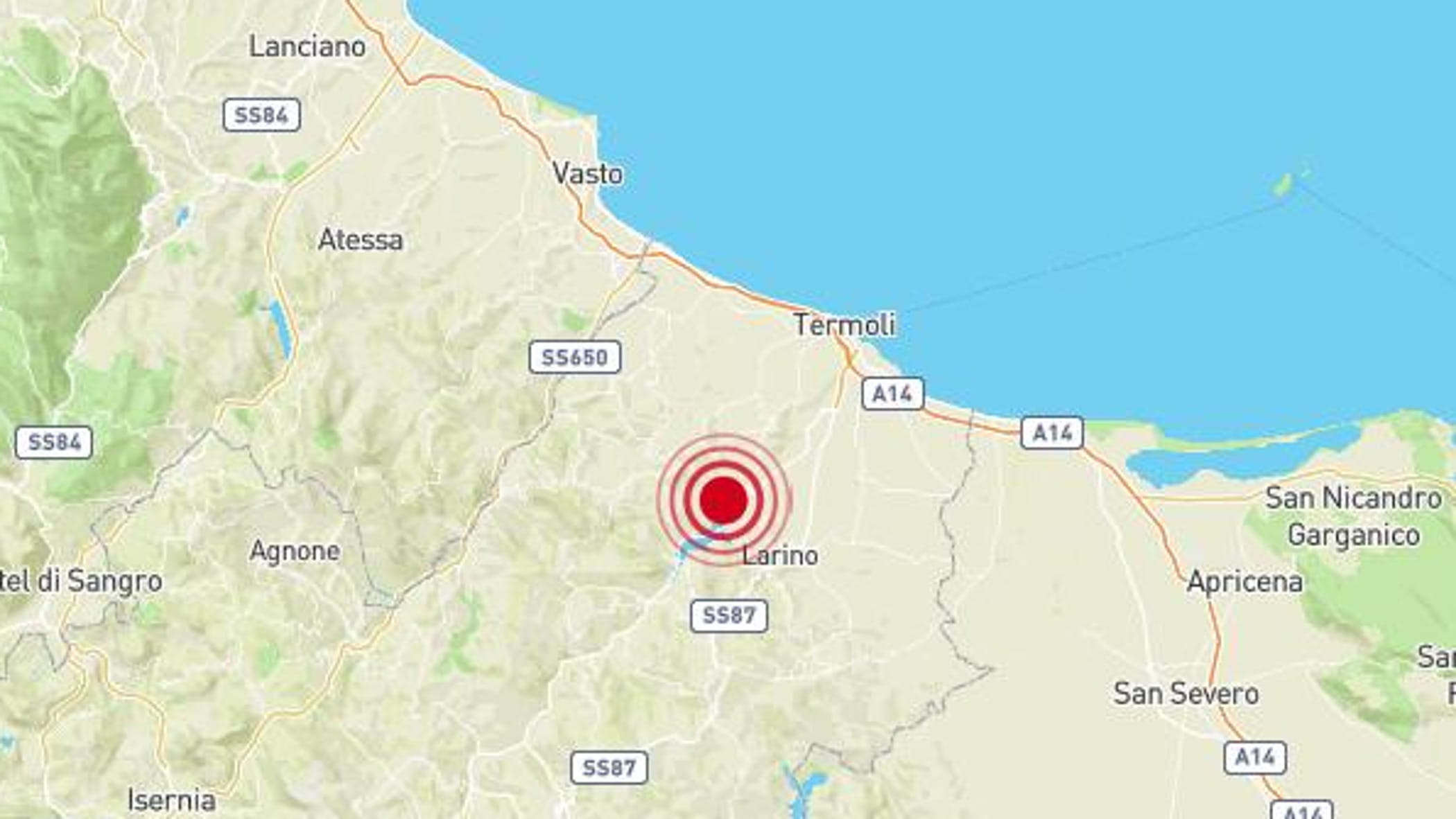 Terremoto in Molise: scossa di magnitudo 4 in provincia di Campobasso