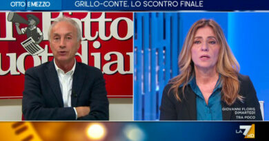 Travaglio: “Pd e Fdi in Ue votano insieme per armi illimitate a Kiev e contro la pace. E l’ambiguo sarebbe Conte?”. Scontro con Guerzoni su La7