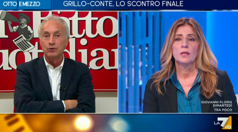 Travaglio: “Pd e Fdi in Ue votano insieme per armi illimitate a Kiev e contro la pace. E l’ambiguo sarebbe Conte?”. Scontro con Guerzoni su La7