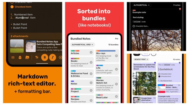 Google Keep non basta? Bundled Notes è l’applicazione che vuole sorprenderci