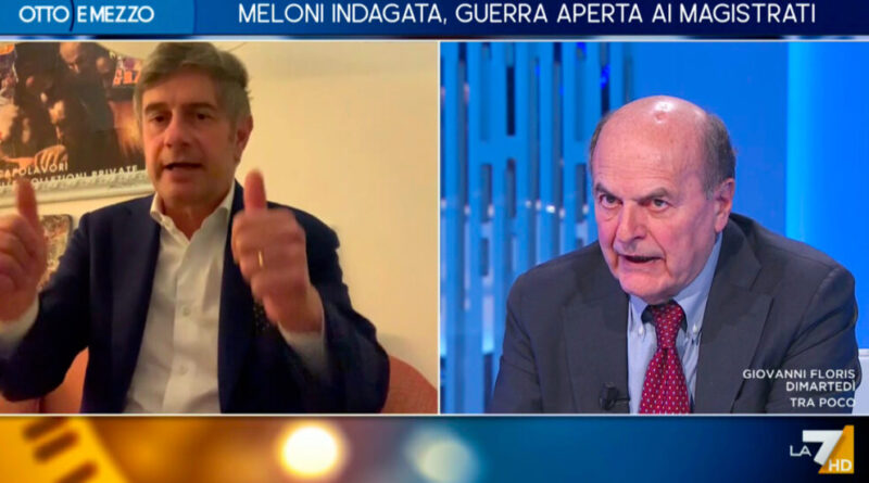 Meloni indagata, Bersani contro Zurlo: “Qua non siamo mica il parco buoi che deve bersi tutto. Smettetela di falsificare la realtà”. Su La7