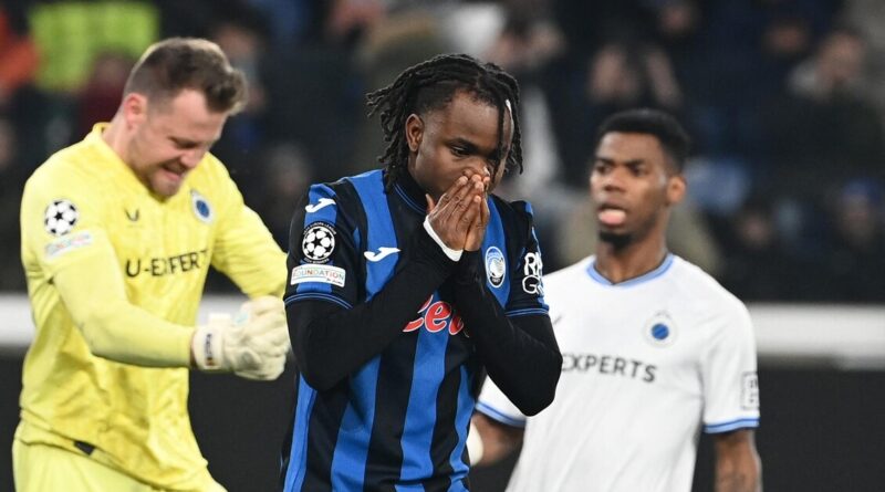 Champions League: eliminata l’Atalanta, a Bergamo il Brugges vince 3-1