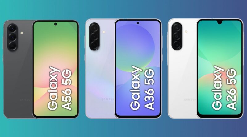 Samsung Galaxy A56, A36 e A26 ufficiali: IA per tutti, fotocamere affidabili e prezzo ragionevole