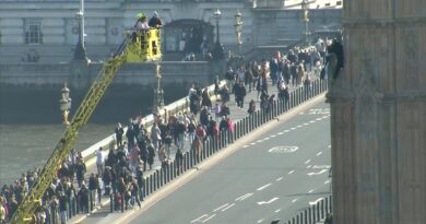 Violazione della sicurezza al Parlamento mentre un uomo con bandiera palestinese si arrampica sul Big Ben